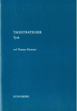 Blå forside af TALESTRATEGIER Tysk lavet af Thomas Klemann