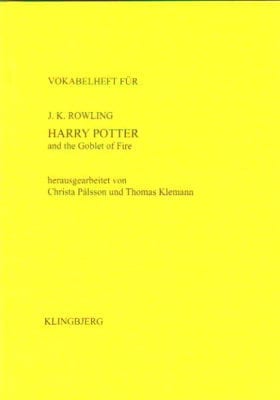 Gul forside af Harry Potter and the goblet of fire med tysk