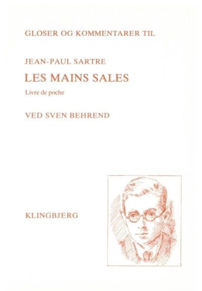 Hvid glosehæfte forside af Les mains sales af Jean-Paul Sartre