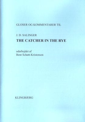 Lyse blå forside The Catcher in the Rye af J.D.Salinger Glosehæfte
