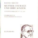 Hvid forside af Mutter Courage und ihre Kinder af Bertolt Brecht Glosehæfte