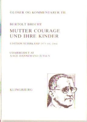 Hvid forside af Mutter Courage und ihre Kinder af Bertolt Brecht Glosehæfte