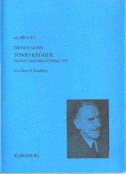 Blå forside af Tonio Kröger af Thomas Mann Glosehæfte