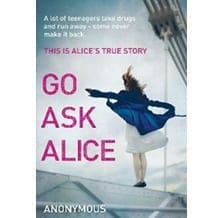 Glosehæfte forside af Go Ask Alice Bog - Anonymous