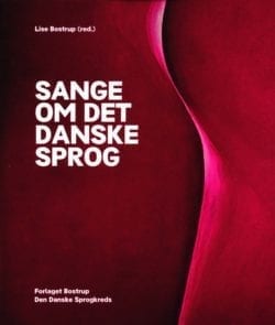 Rød forside til "Sange om det danske sprog"