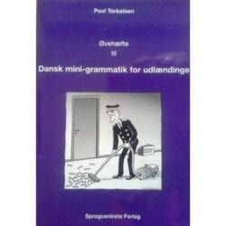 Lilla forside til øvehæftet "Dansk mini-grammatik for udlændinge".