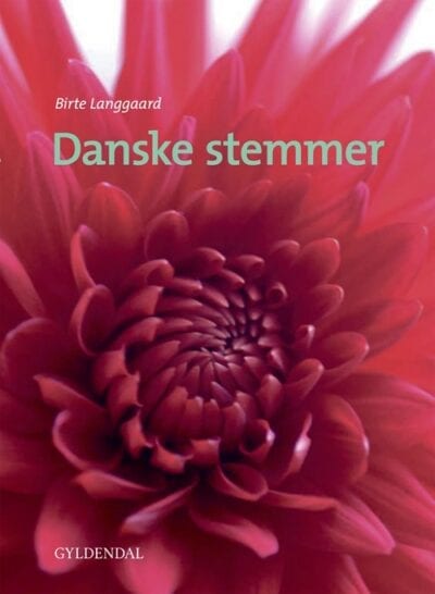 Forside med en rød blomst til bogen "Danske stemmer"