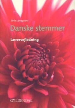 Forside med en rød rose til bogen "Danske stemmer"