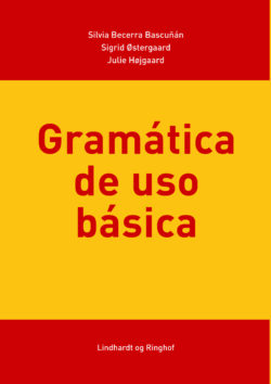 Spansk grammatikbog forside der illustrerer det spanske flag