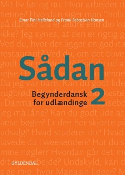 Orange forside til "Sådan 2" begynderbog til dansk
