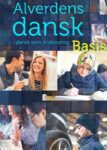 Blå forside med billeder af forskellige mennesker til bogen "Alverdens dansk Basis"