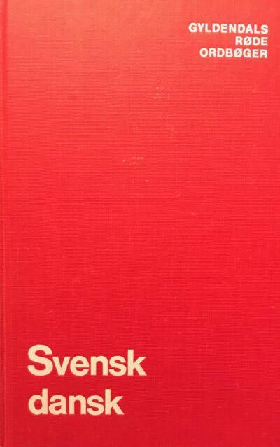 Rød forside til Gyldendals røde ordbog på svensk-dansk